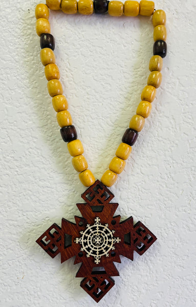 Wooden Cross For Cars 7"/ የመኪና ላይ መስቀል