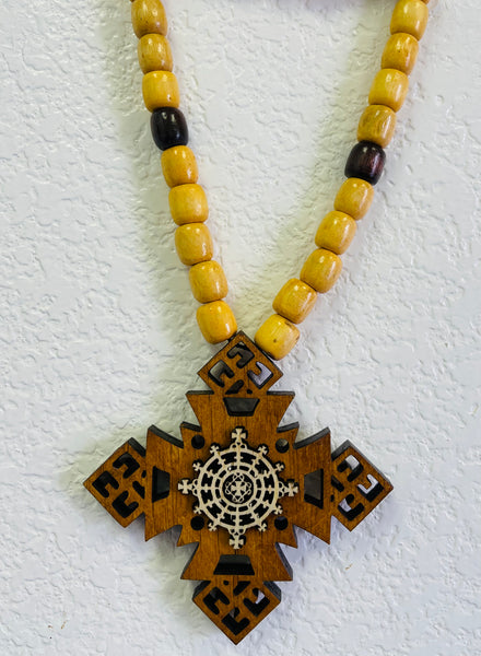 Wooden Cross For Cars 7"/ የመኪና ላይ መስቀል