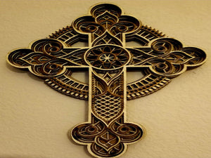 Wall Cross 15" Long /15 ኢንች የግርግዳ መስቀል