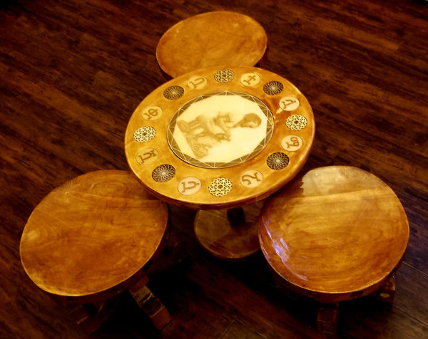 ባህላዊ ኮፊ ሴት  / coffee set chairs and table