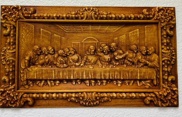 Last supper 3D carved /ምሴተ ሐሙስ 3D ይዘት ያለው ምስል